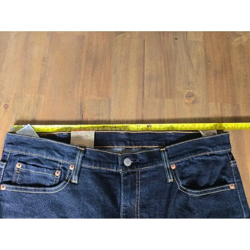Levi's 513 Slim Straight Jeans Mens Blue Denim 38x32 NWT